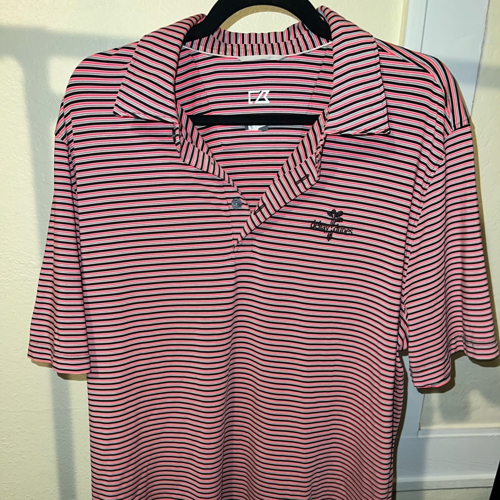 Golf Wicking Stripped Shirt Large